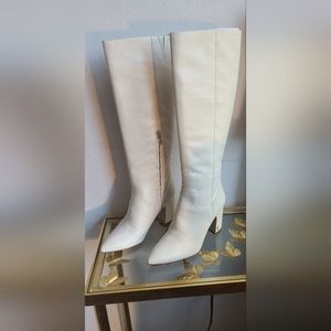 SAM EDELMAN Knee High Cream Boots